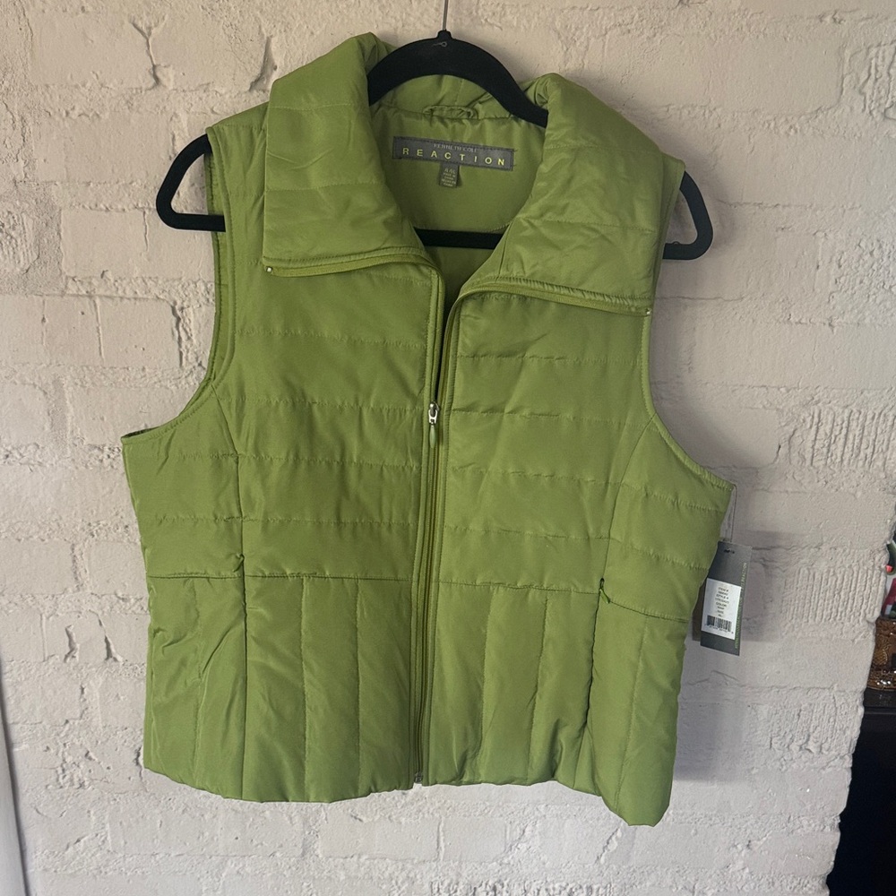Kenneth Cole Reaction Green Puffer Vest XL NWT